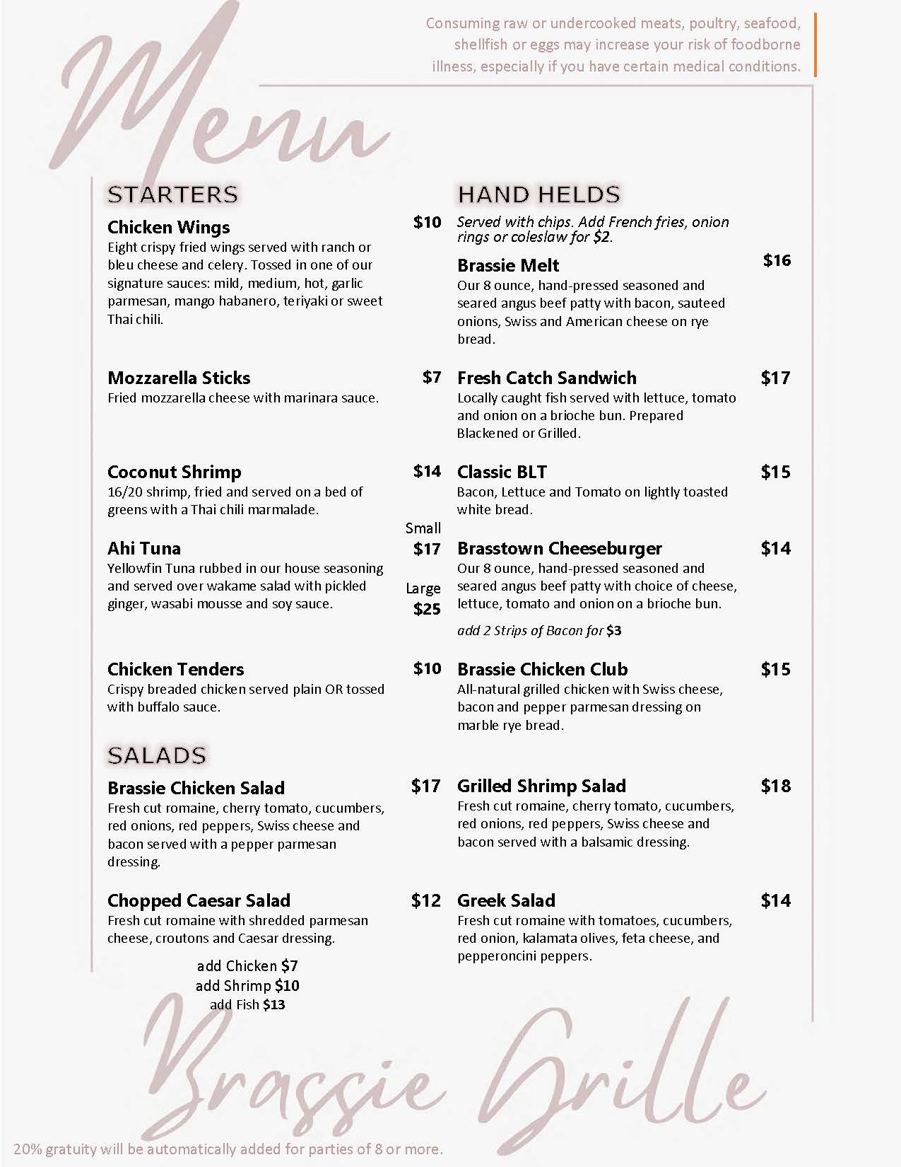 Brassie GrilleOpen To The Public